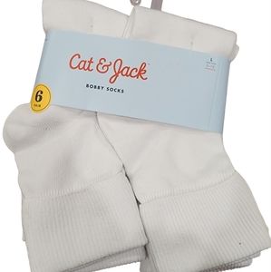 New! 6pk Cat & Jack Bobby Socks